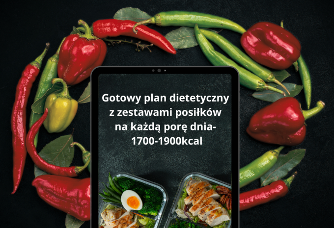 Gotowy plan dietetyczny z zestawami posiłków na każdą porę dnia- wersja 1700-1900kcal